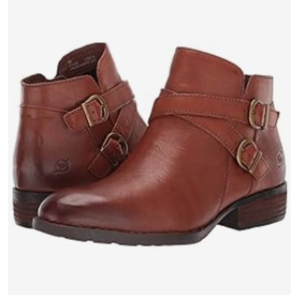 Born Ozark Bootie in Brown Full Grain Leather